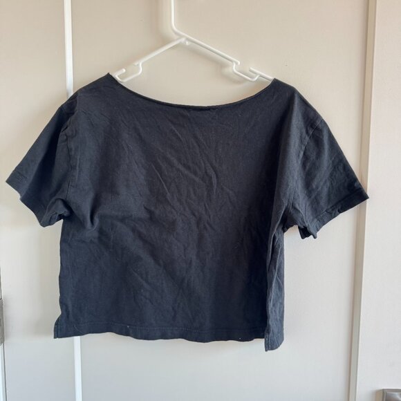 Victoria's Secret PINK crop black boat neck top in size M - Picture 4 of 4